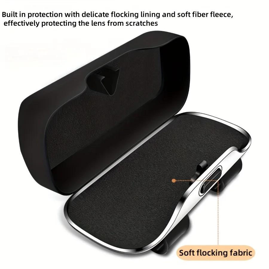 Universal Auto-Montiert Brillen Fall Sonnenbrille Halter Fahrer Co-Pilot Lagerung Box Brillen Rahmen Sonnenschirm Bord Zubehör – Detail 4