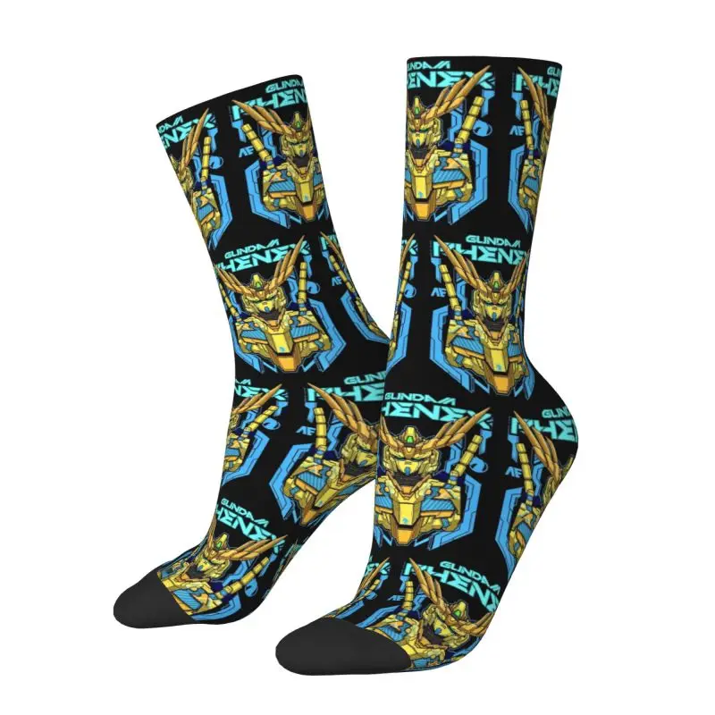 Kaos Kaki Komik Gundames Harajuku Kustom untuk Wanita dan Pria, Kaos Kaki Olahraga Basket Hangat dengan Cetakan 3D