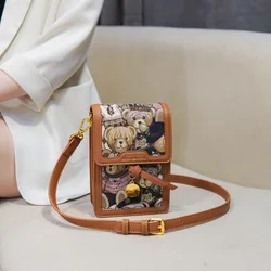 19*13*6cm Bear Luxury Women's hand Bag Designer Crossbody Shoulder Purses Handbag Women Clutch Travel Tote Bag