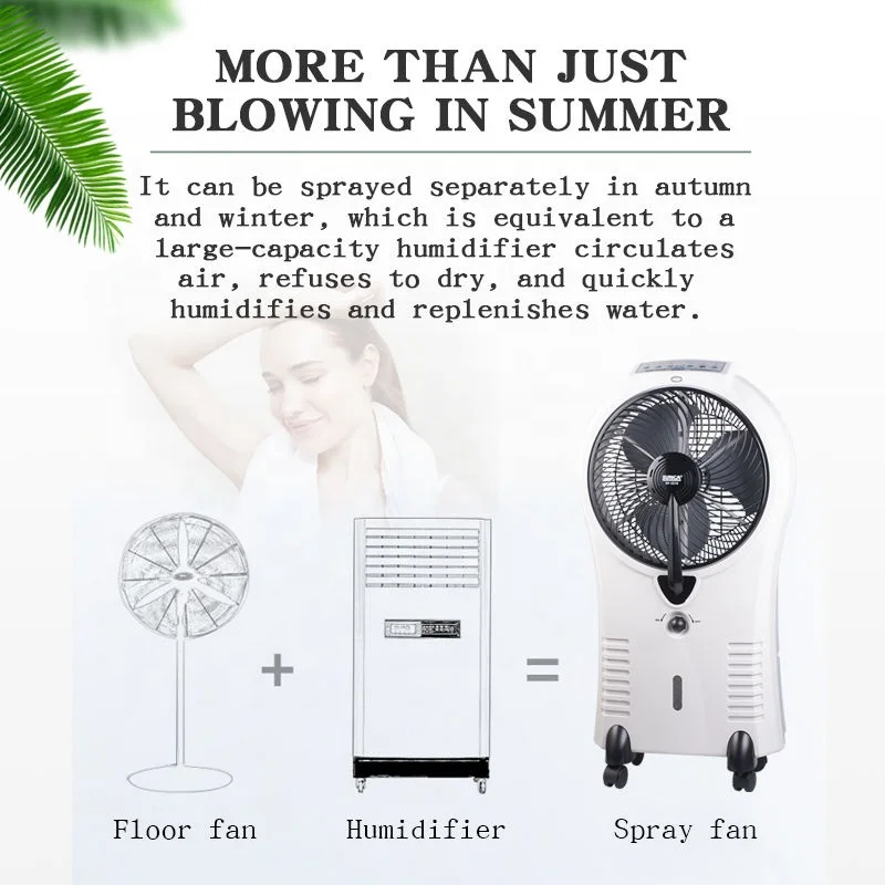 Smart Home Appliances Rechargeable Water Air Cooler Humidifier Mist Fan Condition Used Features Purifier for Room Use
