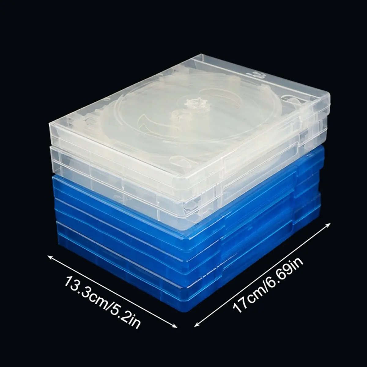 BIGSALE-CD Storage Box 10-Piece Pack CD Case Plastic Double-Sided CD Storage Car CD Case Thickened DVD Case,White