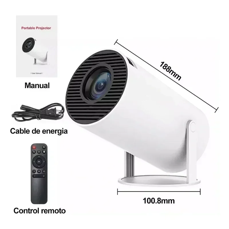 2025 Upgraded HY300PRO Mini Projector with WiFi& BT, Portable Projector 1080P/4K Support, Auto Keystone, Smart Android Proyector