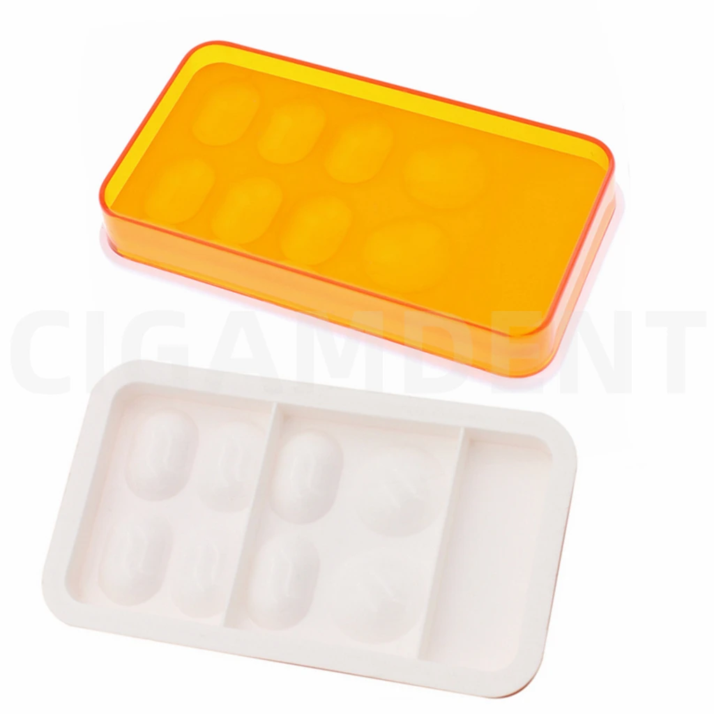 5pcs Dental Synthctic Acrylic Resin Teeth Shading Light Storage Box Color Toning Dentist Material Shading Box