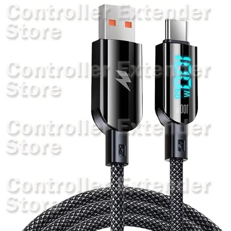 N84B USB C Extension Cable Type C Braided Cable Type C Male to Male Data Cord 480Mbps