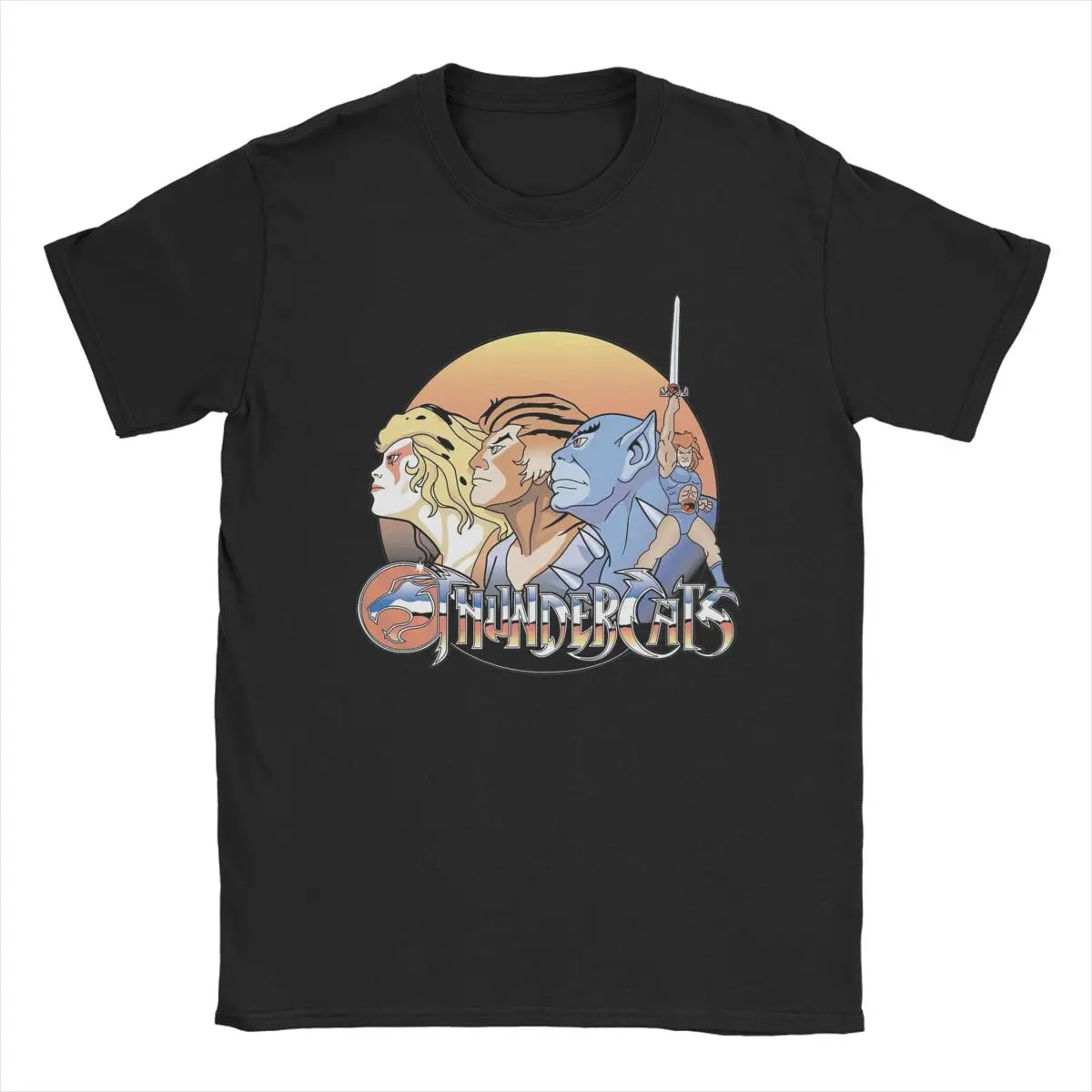 Thundercats T-Shirts Men Novelty Pure Cotton Tee Shirt Round Neck Short Sleeve T Shirts 6XL Clothing