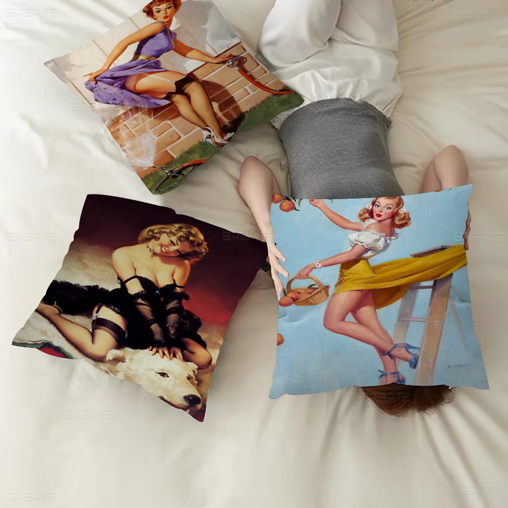 

Sexy Pin up Girl 45*45cm Cushion Cover Pillow Cover Decor Pillowcase Home Pillowcase for Couch Pillow