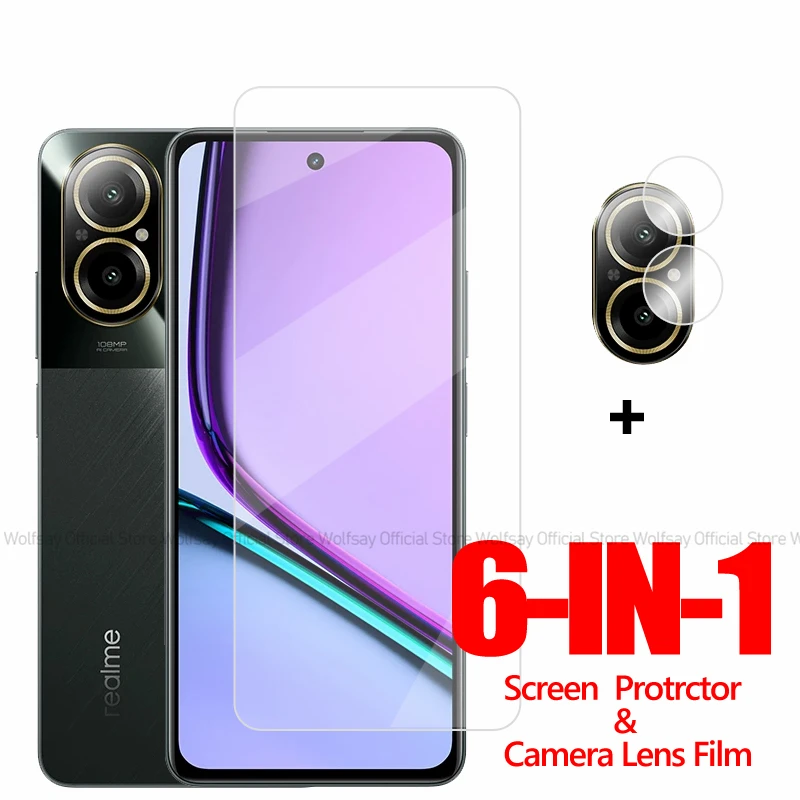 Full Glue Glass For Realme C67 4G Screen Protector Realme C67 4G Tempered Glass Clear Protective Phone Film For Realme C67 4G