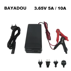 3.65V 10A Lifepo4 Szybka ładowarka 1S 3.2V 3.3V LFP Magazynowanie energii Solarny fosforan żelazny Akumulator RV Inteligentna ładowarka Miedziany nos