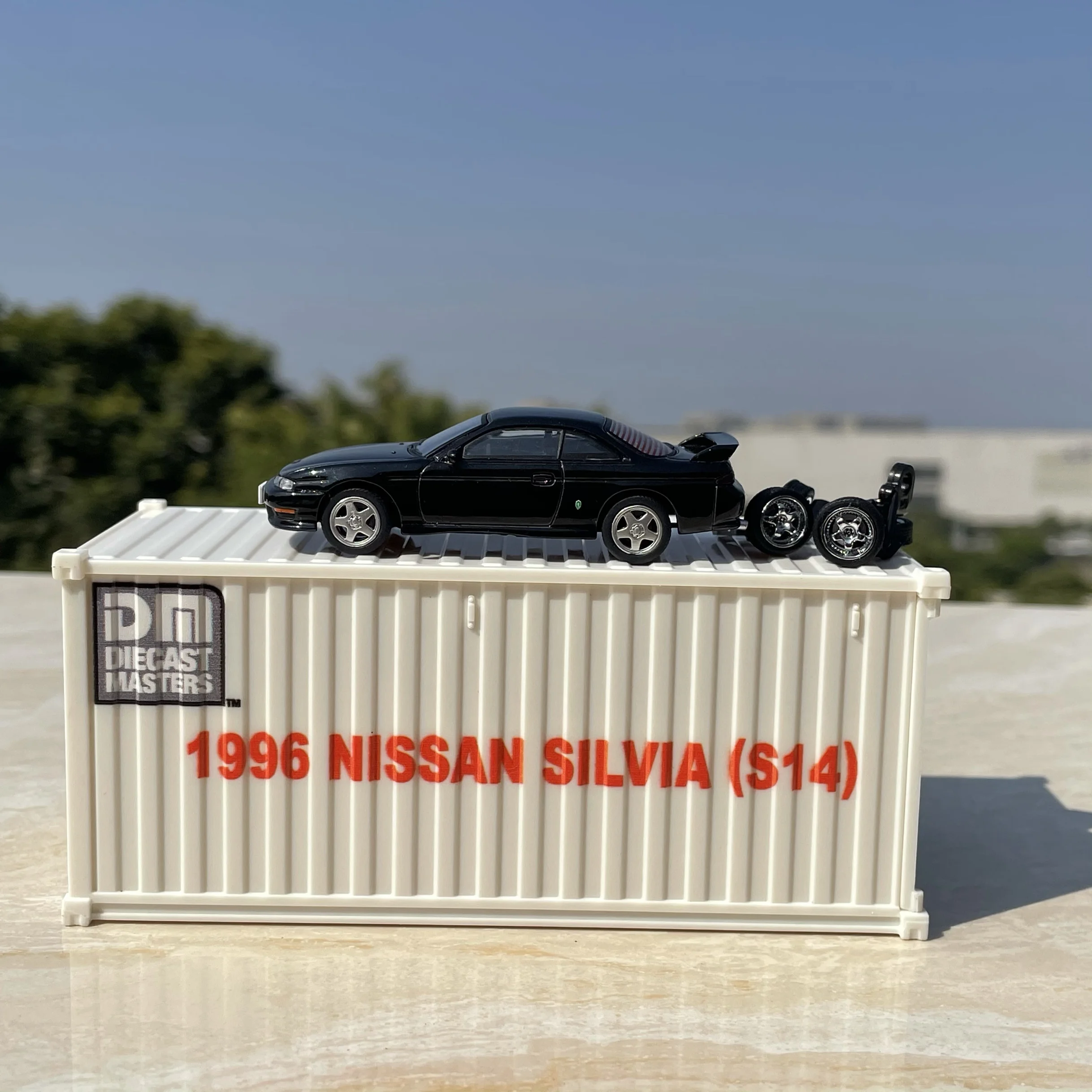 

1:64 Nissan Silvia S14 With Container Alloy Car Diecasts & Toy Vehicles Car Model Miniature Scale Model Car For Children