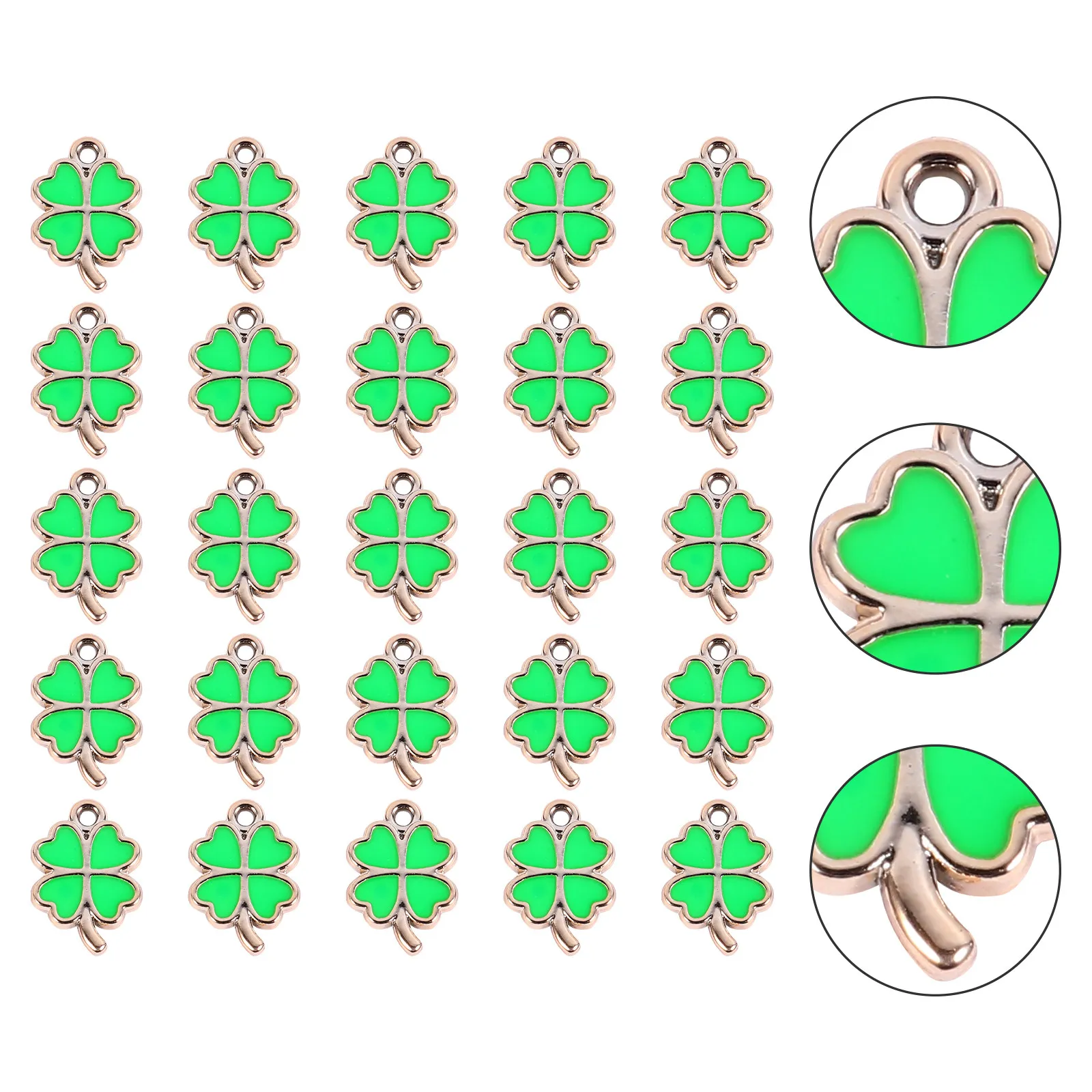 25Pcs Charms Pendants Premium Four Leaf Jewelry DIY Pendant Accessory Chic Unique Gifts for Party Cosplay
