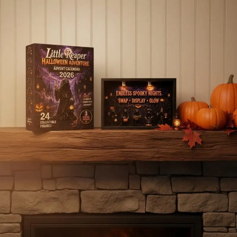 2026 Halloween-Adventskalender 24 Tage Gruselige Acryl-Ornamente Countdown-Box – Detail 6