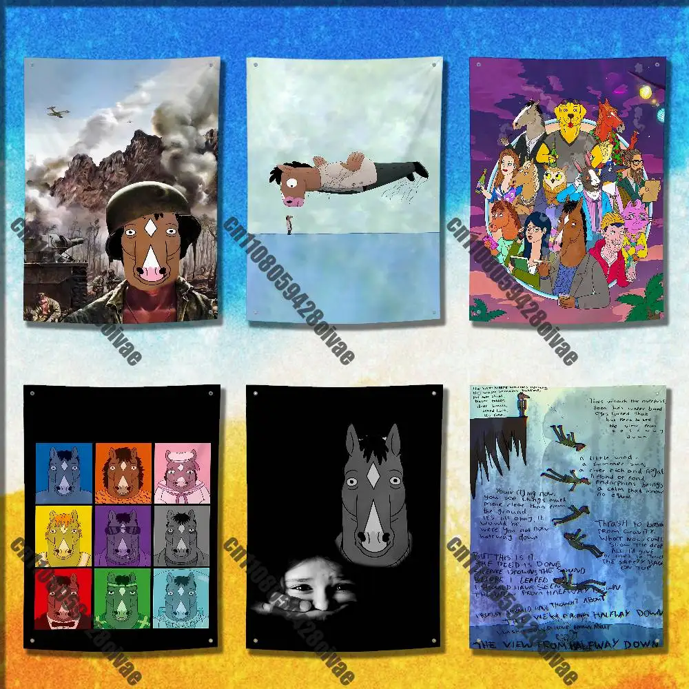 

Cartoon B-BOJACK H-HORSEMAN Flag For 150*200cm 60*90cm 100*150cm 80*120cm 50*70cm Living Room Banner Wall Tapestry Cover