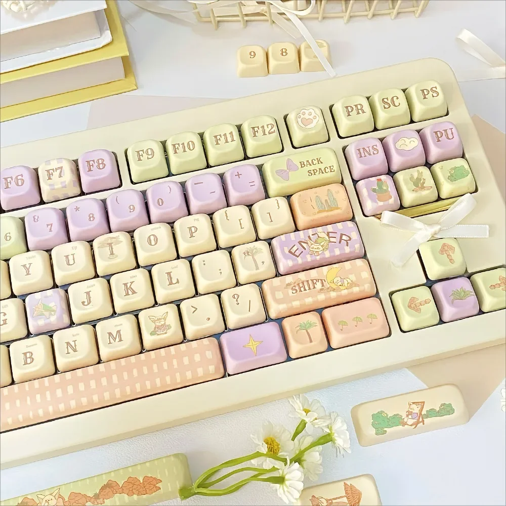 

133/141 Key EOA Desert Fox, Keycap PBT for Mx Cherry Gateron Switch Mechanical Keyboard Kit