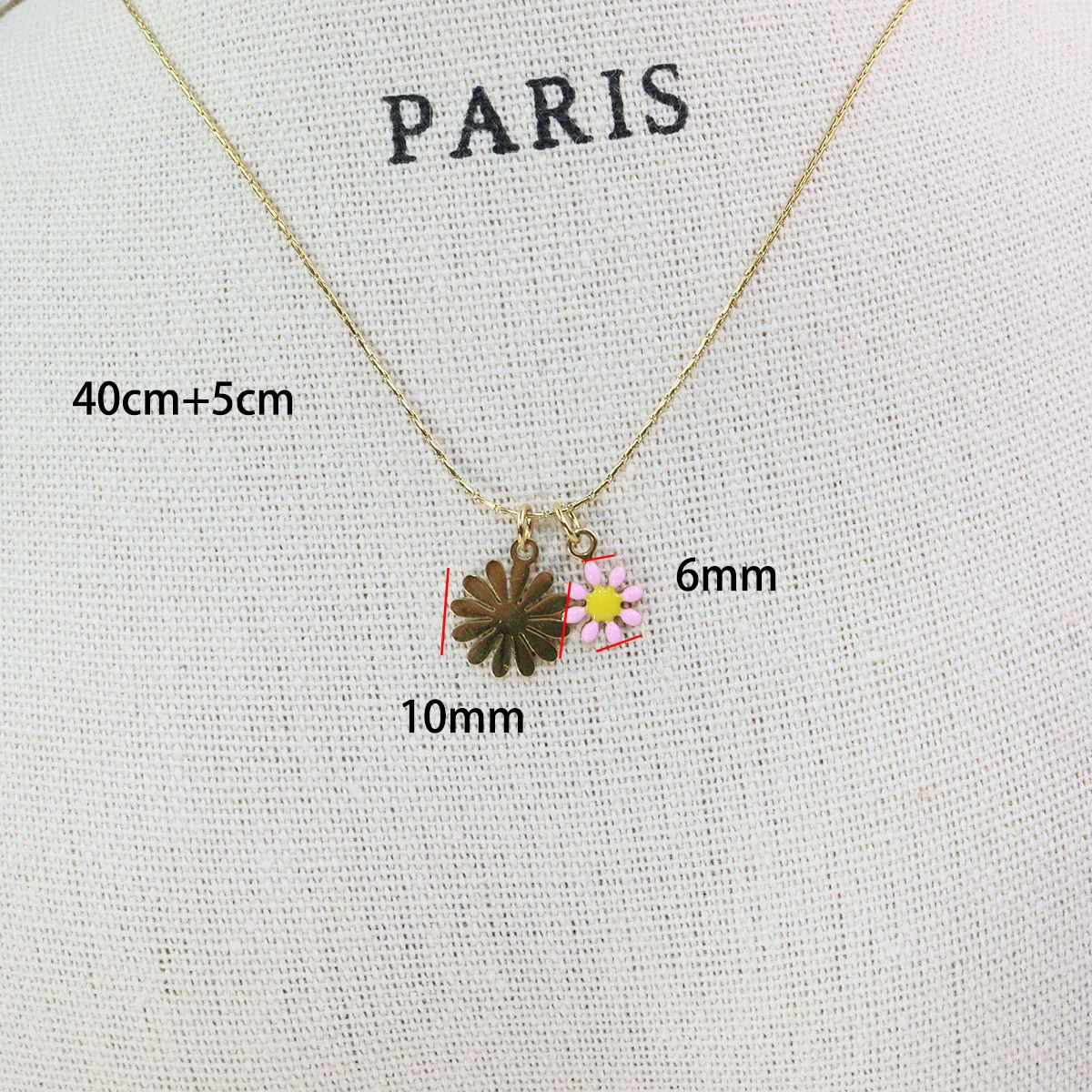 1 or 5pc Wholesale Stainless Steel Flowers Necklace Trendy Women Girl\'s Fashion Jewelry Gifts Anti-allergy Water Sweat Resistant