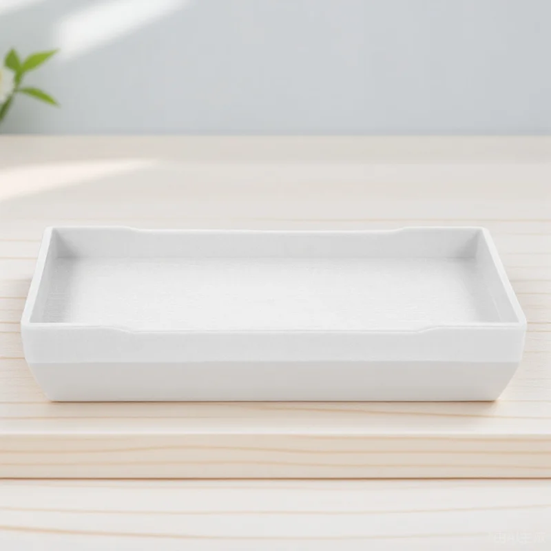 

Thick Bathroom Counter Tray Rectangle Vanity Tray Large Storage Plate Cosmetics Organizer Bathroom Sundries Container