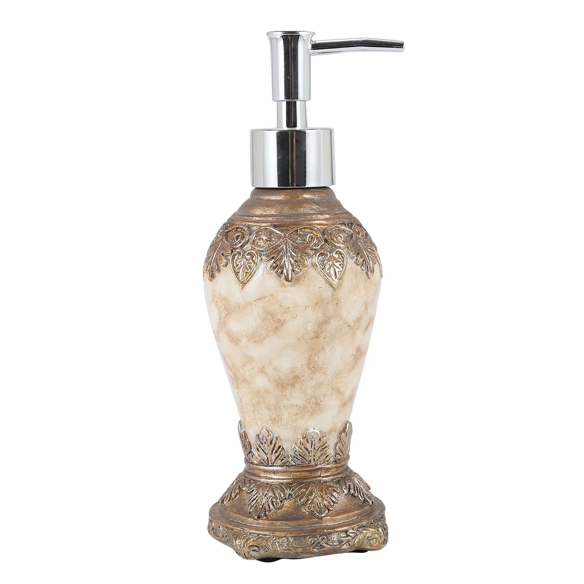 Retro Agate White Soap Dispenser with Proof Pump,Refillable Liquid Hand Lotion Bottle for Bathroom,Bedroom and Kitchen C