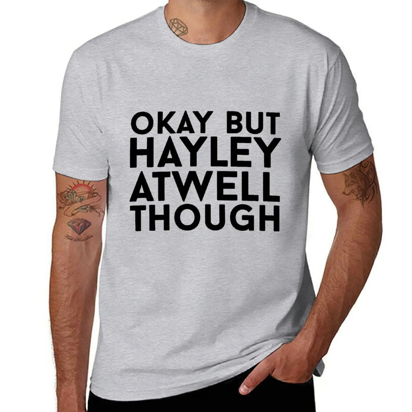 New Hayley Atwell T-Shirt vintage t shirt T-shirt short cat shirts tops clothes for men