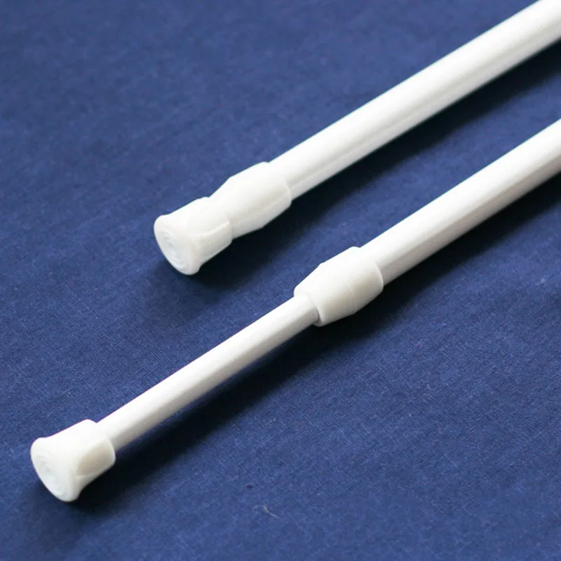 【Hot】Extendable Plastic Door Curtain Rods Multi-Function Easy Use Clothes Rods Adjustable Curtain Poles 60-110cm