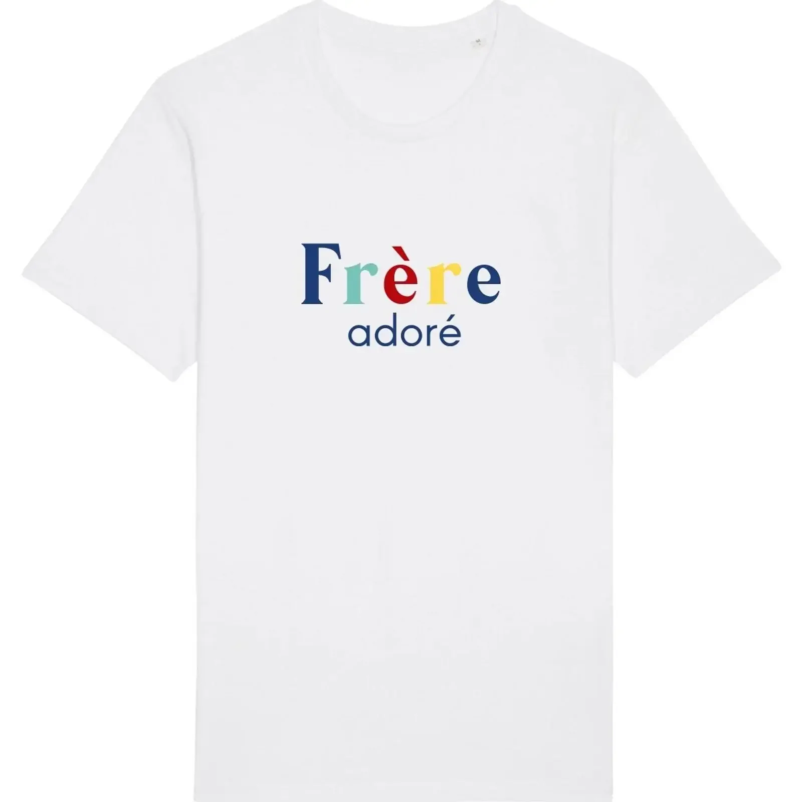 Camiseta Masculina de Manga Curta Branca GELIEBTER BRUDER Vintage Lavada Confortável Versátil Esticada com Estampa Gráfica Fashion