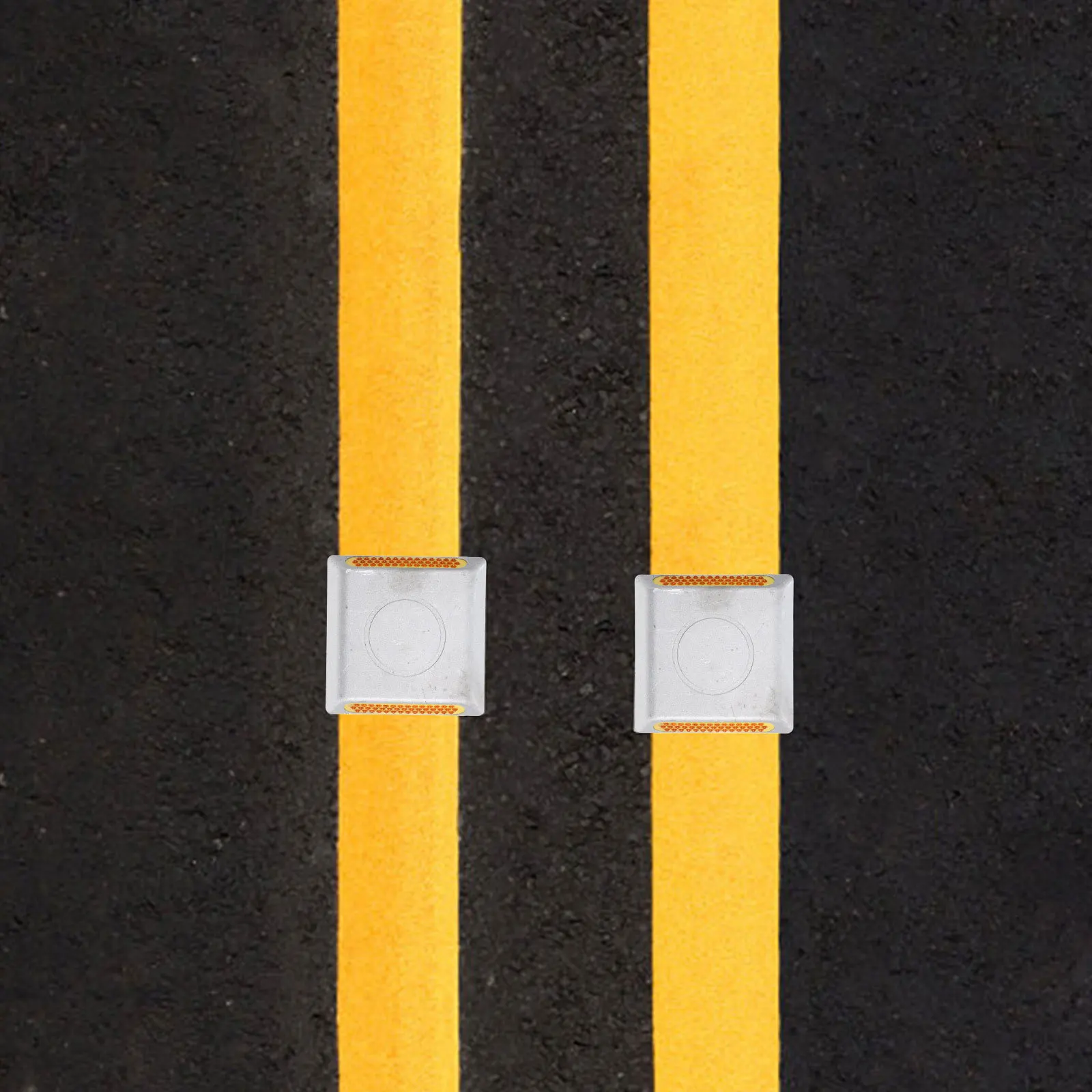 Aluminum Reflective Road Marker Enhanced Night Visibility for Highway Driveway Emergency Security Accessory Pavement Reflectors