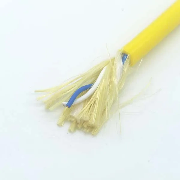 Custom 2-core 22 AWG 1-pair twisted copper PE double-sheathed buoyancy underwater ROV floating cable for robot 300/600V
