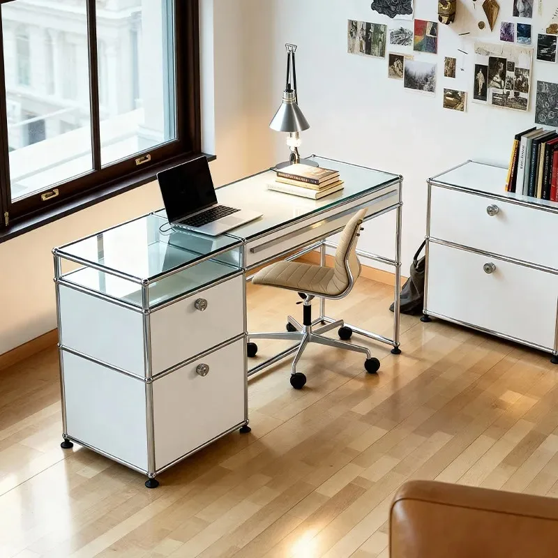Desk study living room integrated multi-purpose desk stainless steel modular home
