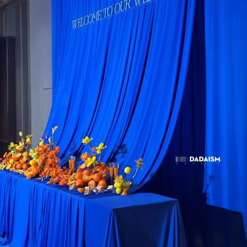 Lake Blue  Aqua Blue Stretch Milk Silk Fabric Soft Drape Cloth Drapes Perfect for DIY Wedding  Event Backdrop Decorations