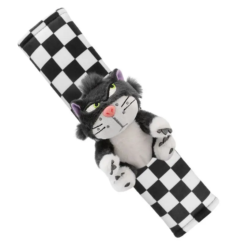 Lucy Cat Car Seat Belt Shoulder Cover Cute Universal Car Cartoon Kitten Car Interior Decoration Safety Belt Car Accessories