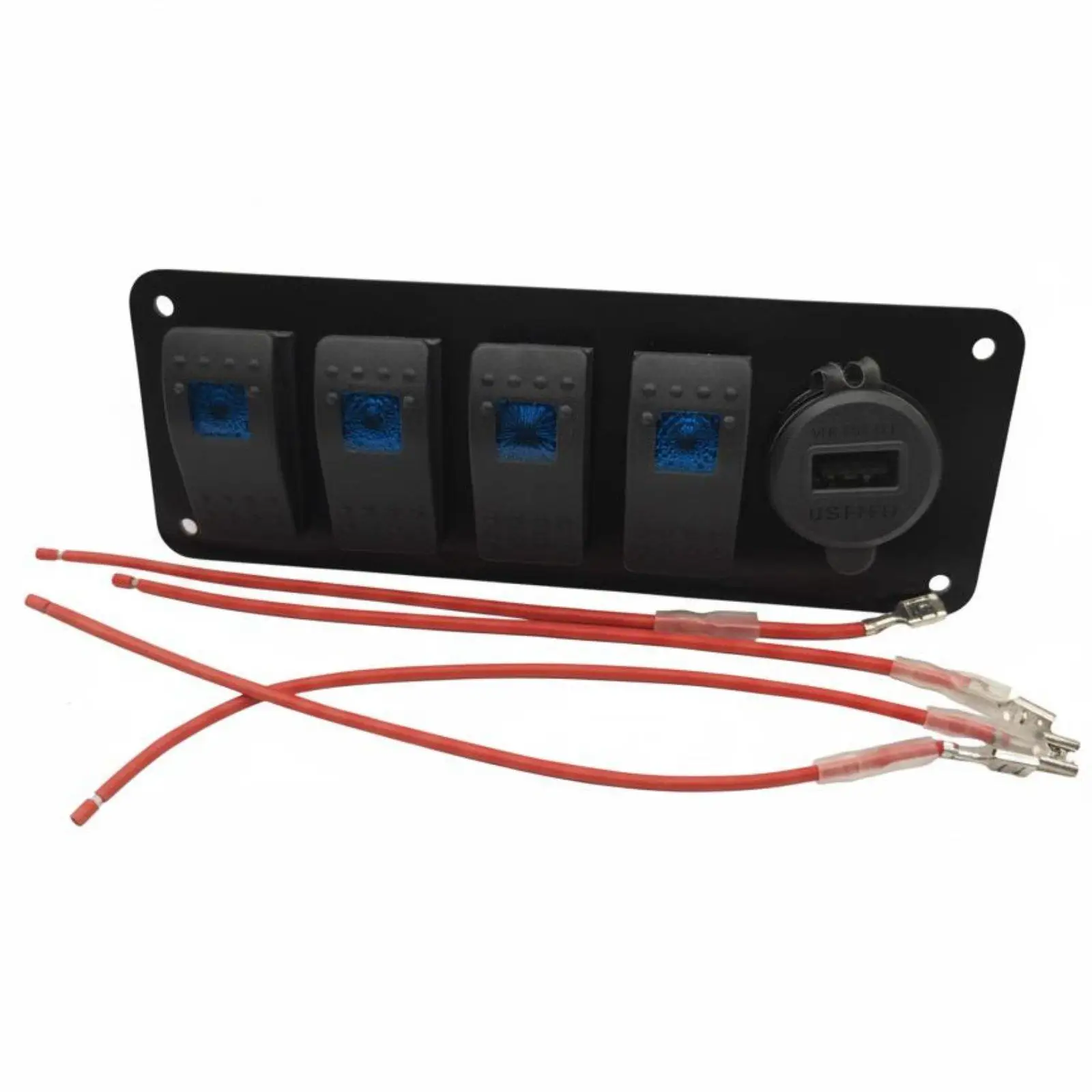 Multi Function Marine Switch Panel with USB C PD Ports and Voltmeter for Drifting Car Boat