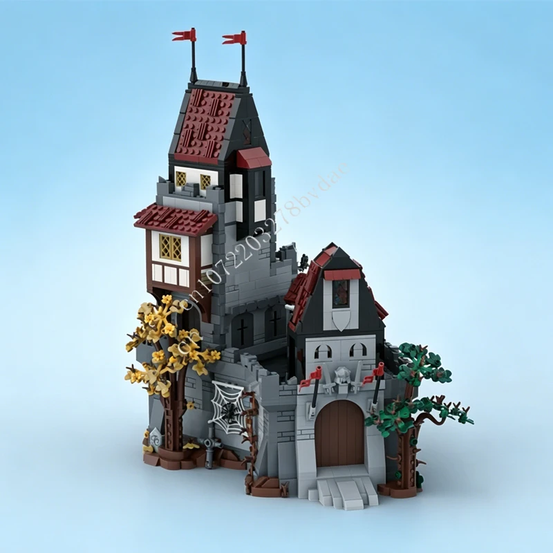 2737PCS MOC Medieval Castle Custom Puzzle Model evil witches keep Technical DIY Assembly Set Toy For Child Holiday Gift