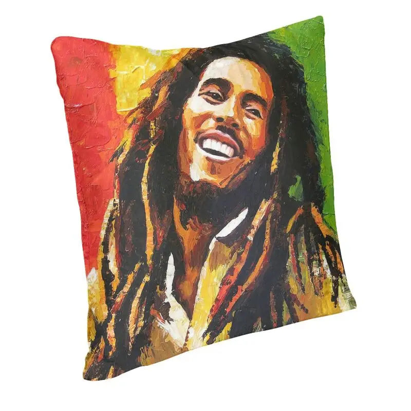 Jamaica Singer Bob Marley Throw Pillow Case 45*45cm Decor Home Reggae Rock Music Cushion Cover For Sofa Square Pillowcase