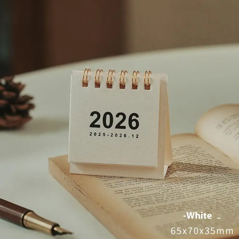 Small Desk Calendar 2026 Standing Flip Weekly Calendar Creative Coil Calendar Planner For Daily Schedule Planning