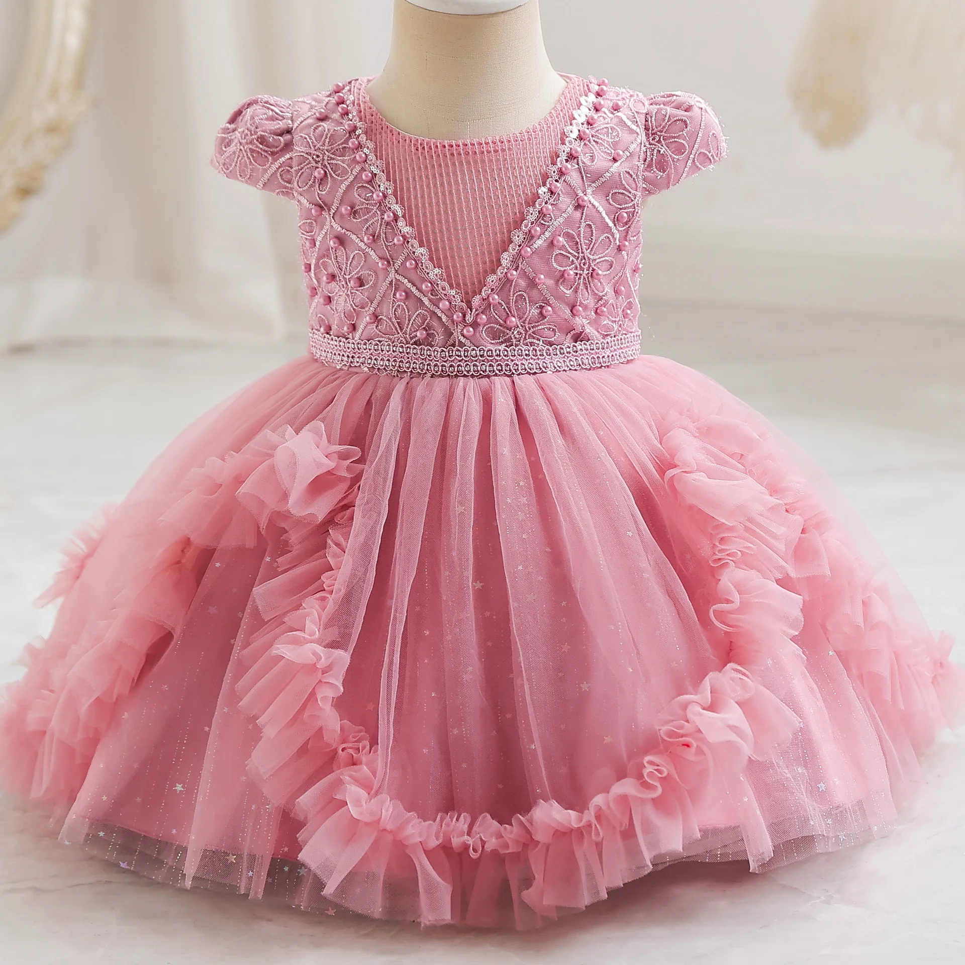 N240 Sweet Memory Kids Dress Children's Dresses Prom Cute Baby Girl Puffy Princess Dresses Evening Party Performance Dresses