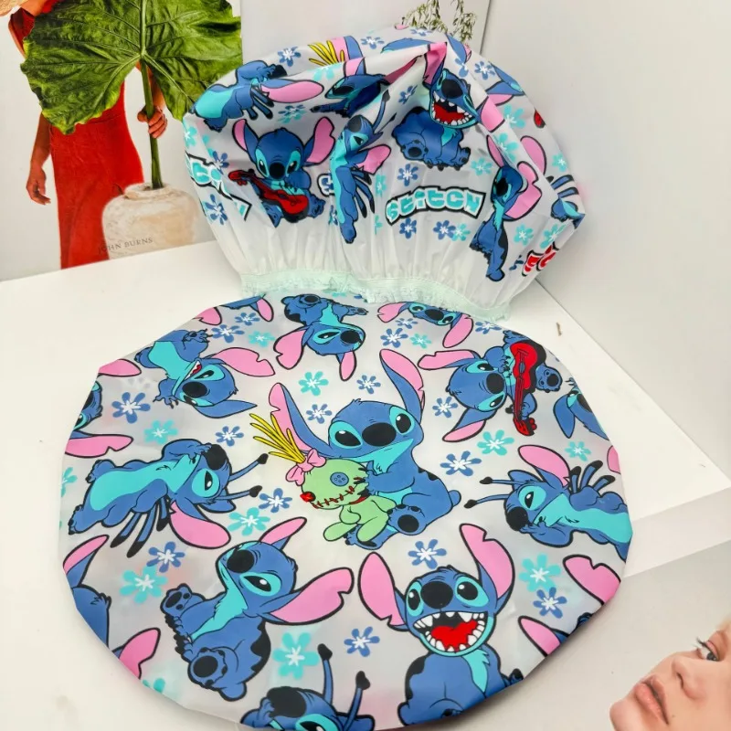 

Stitch Shower Cap My Melody Cute Cartoon Waterproof Hair Washing Cooking Oil Fume Prevention Universal Portable Home Dormitory