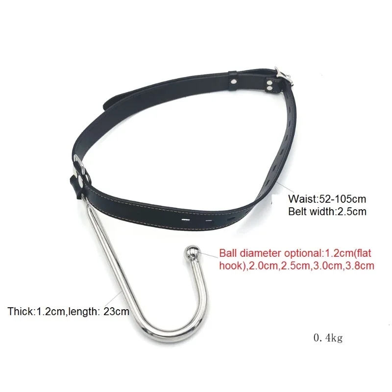 Ceinture de Chasteté en Cuir Réglable en Acier Inoxydable, 5 Boules à Crochet TANanal, BDSM, Bondage, Contraintes, Bouchons de Fesses, Jouets Sexuels pour Adultes