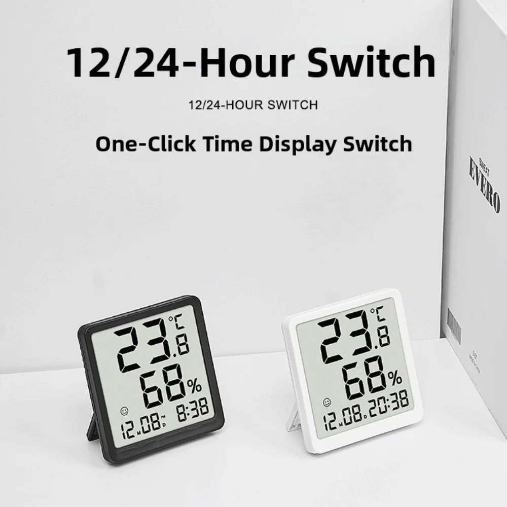 New Magnetic Digital Clock LED Temperature Display Kitchen Alarm Timer Multi-Functional Black White Home Hygrometer Home Use