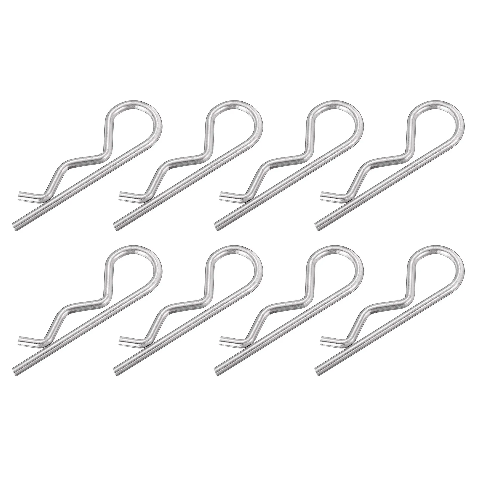 8/10/20Pcs 304 Stainless Steel R Shaped Spring Cotter Clip Pin Resistant Rust Fastener Hardware for Repairing Cars 4x78mm Silver