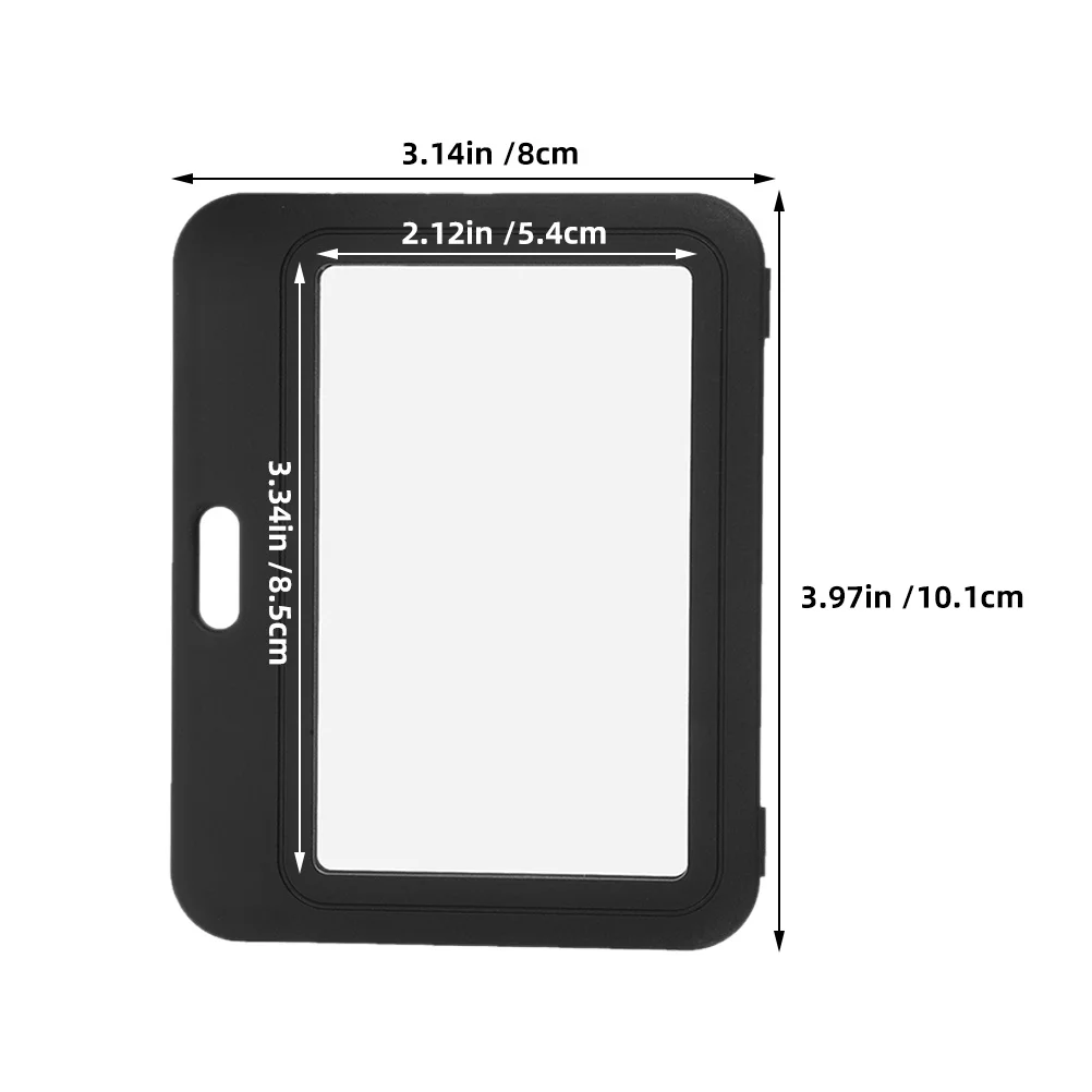 5Pcs Transparent Black Id Card Holder Double Sided Flip Cover Plastic Sleeve Badge Protector Office School Event