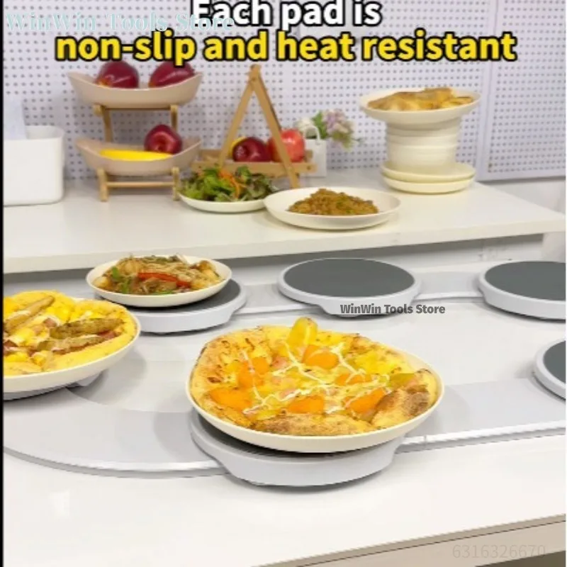 2/4/6/8-صواني The Lazy Susan Revolution صينية دوارة للطعام لوحة محمولة غير قابلة للانزلاق ملحقات أواني الطعام