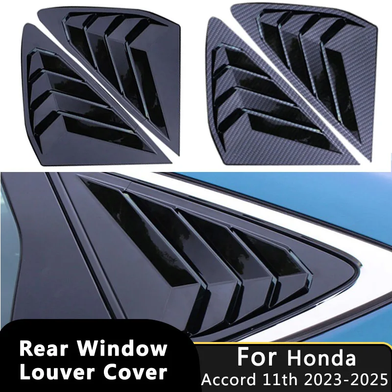 

Car Rear Vent Quarter Triangle Window Shutter Cover Side Door Louver Cap Trim For Honda Accord 11th 2023-2025 Auto Accessories