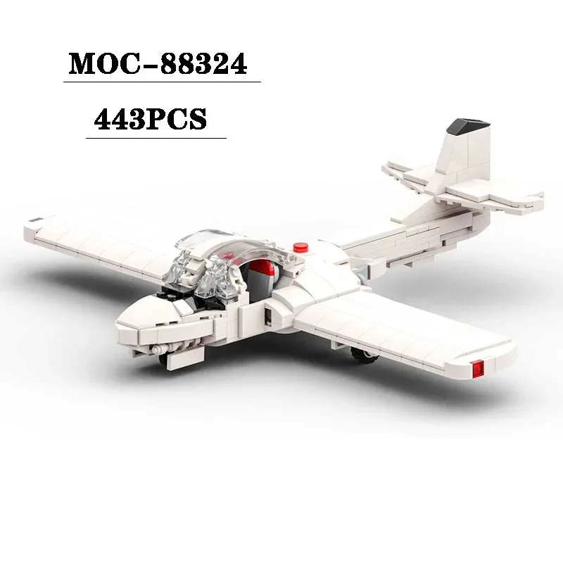 Building block MOC-88324 jet trainer aircraft splicing model 443PCS adult and child puzzle education birthday Christmas toy gift