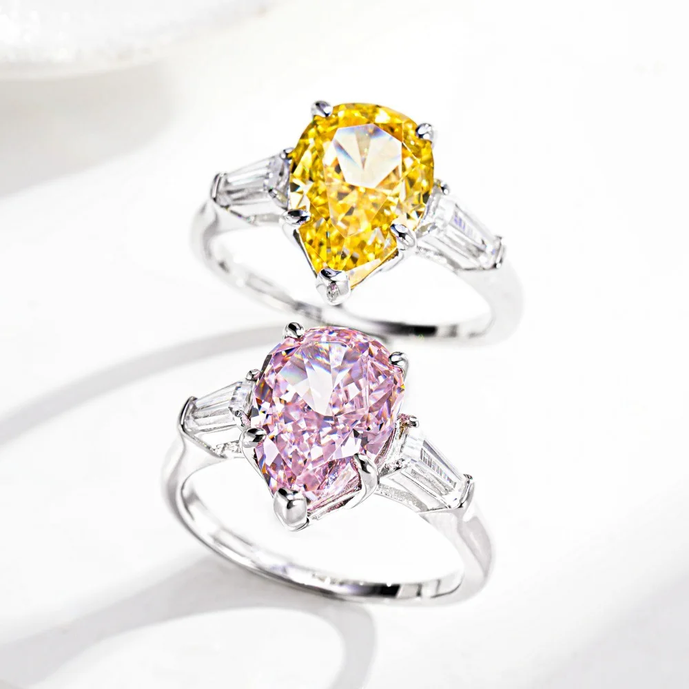 

Waterdrop Ring - Wholesale Women's PT950 Platinum Ring with Colored Gemstones - Baby Stone Ring
