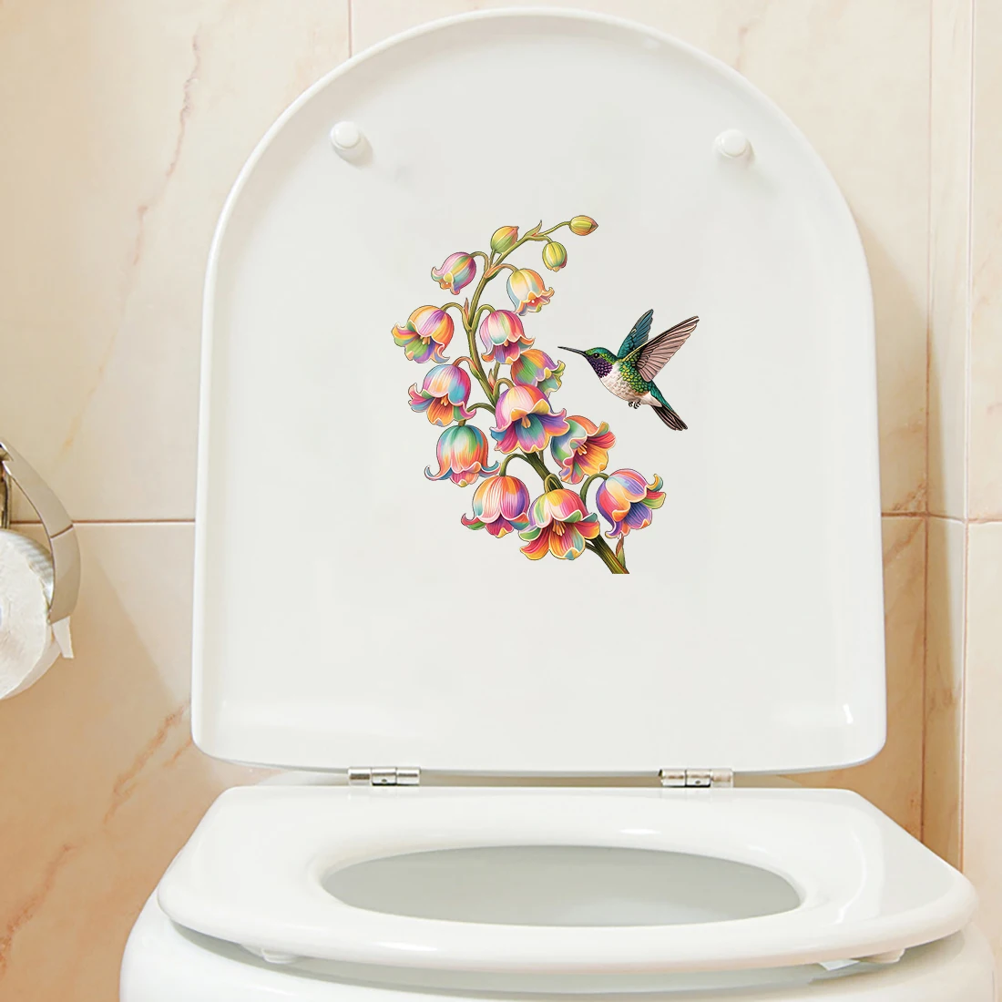 Three Ratels CFN83  elegant bell orchid art wall stickers for home decoration