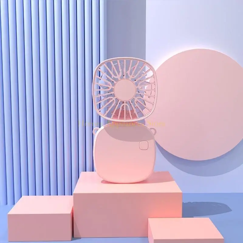 d0ab 3速度折りたたみ式ハンドヘルドファン小さな吊り下げネックファン冷却ファン
