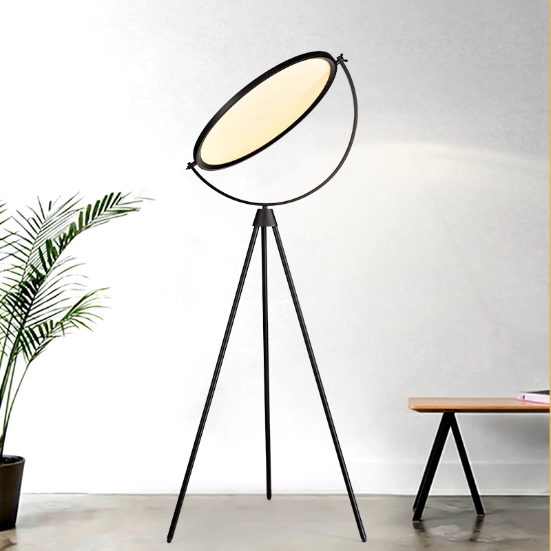 modern standing hotel bedroom led wooden shelf tripod floor lamp