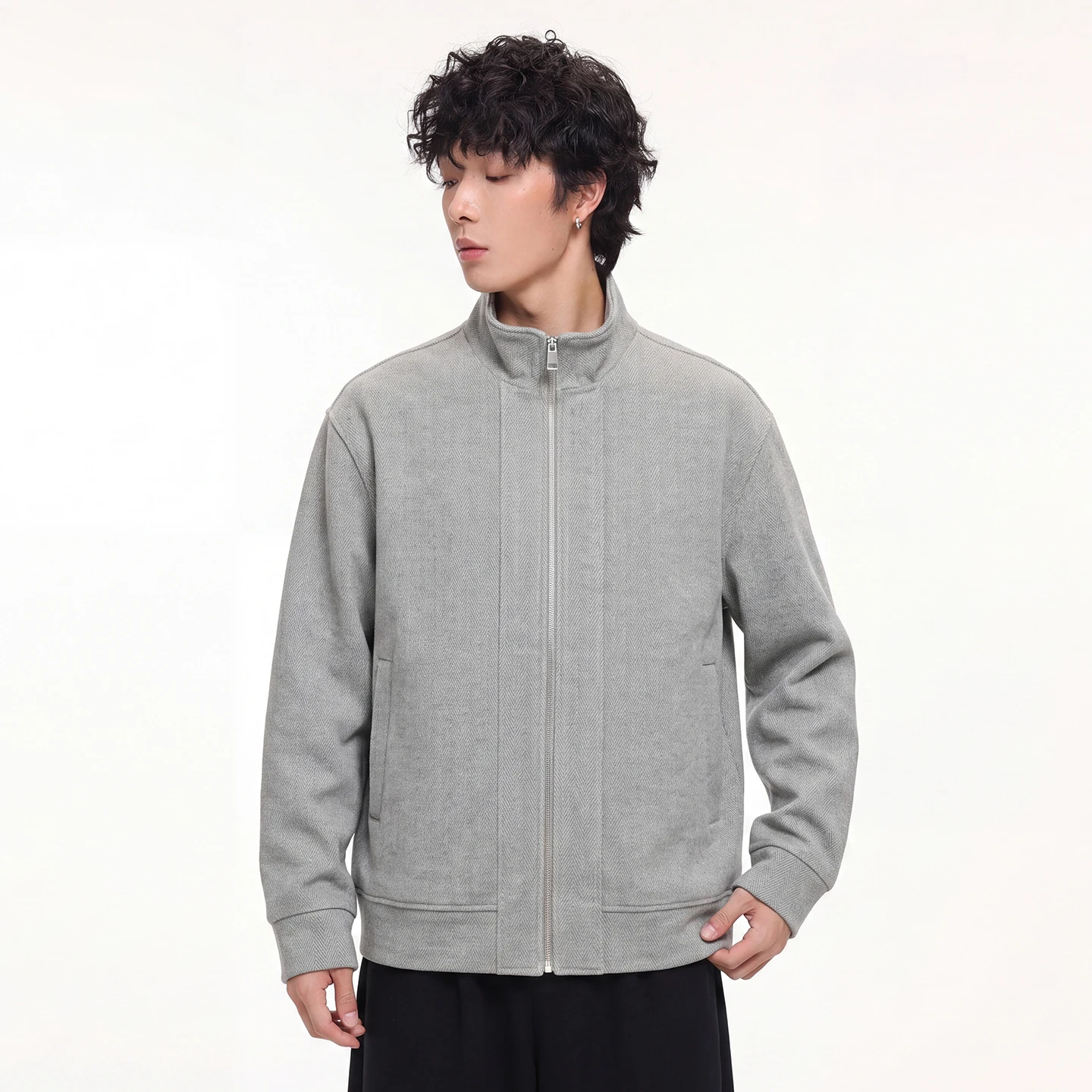 Spring Autumn Sweatshirt Coat Men Zipper Cardigan Teenager Fashion Streetwear Casual Loose Sweatshirt Coat Commute Jacket