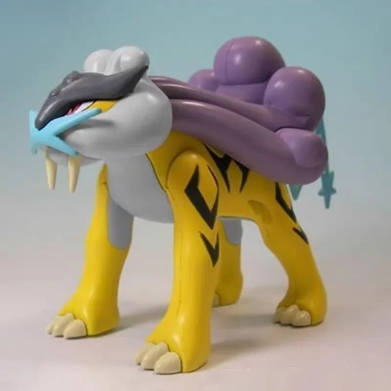 Bandai-figuras de acción originales de Pokémon, modelo de ensamblaje Simple, adornos coleccionables, juguetes de Anime, Entei Suicune Raikou