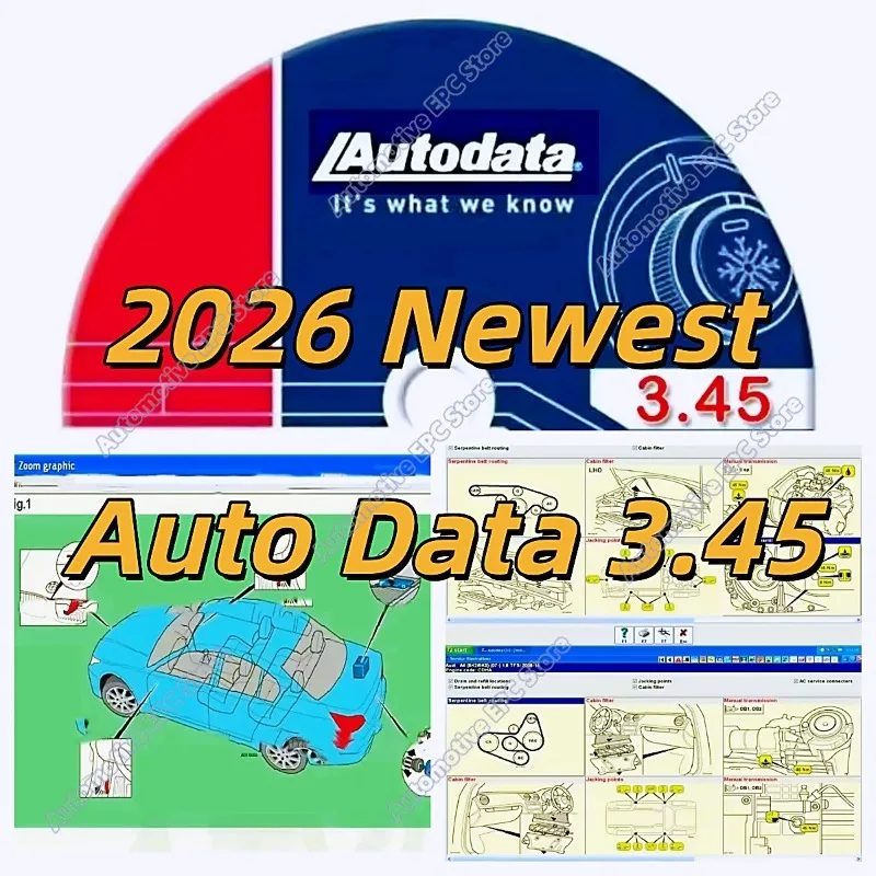 2026 hot selling newest  Auto Data 3.45 AutoData Car Software with Free Install Video to Help Autodata 3.45 car software