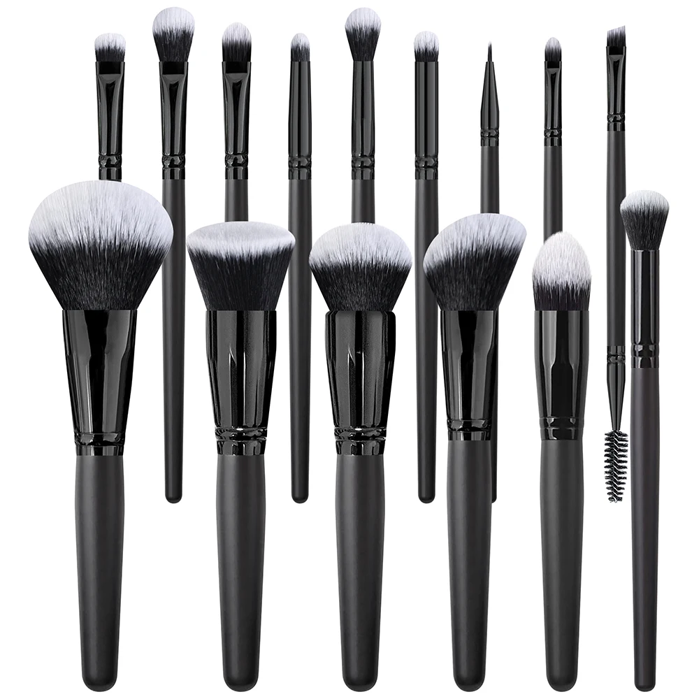 15 Stück profession elle Holzgriff Make-up Pinsel Set Foundation Puder Eyeliner Lidschatten Make-up Pinsel Schönheit kosmetische Werkzeuge