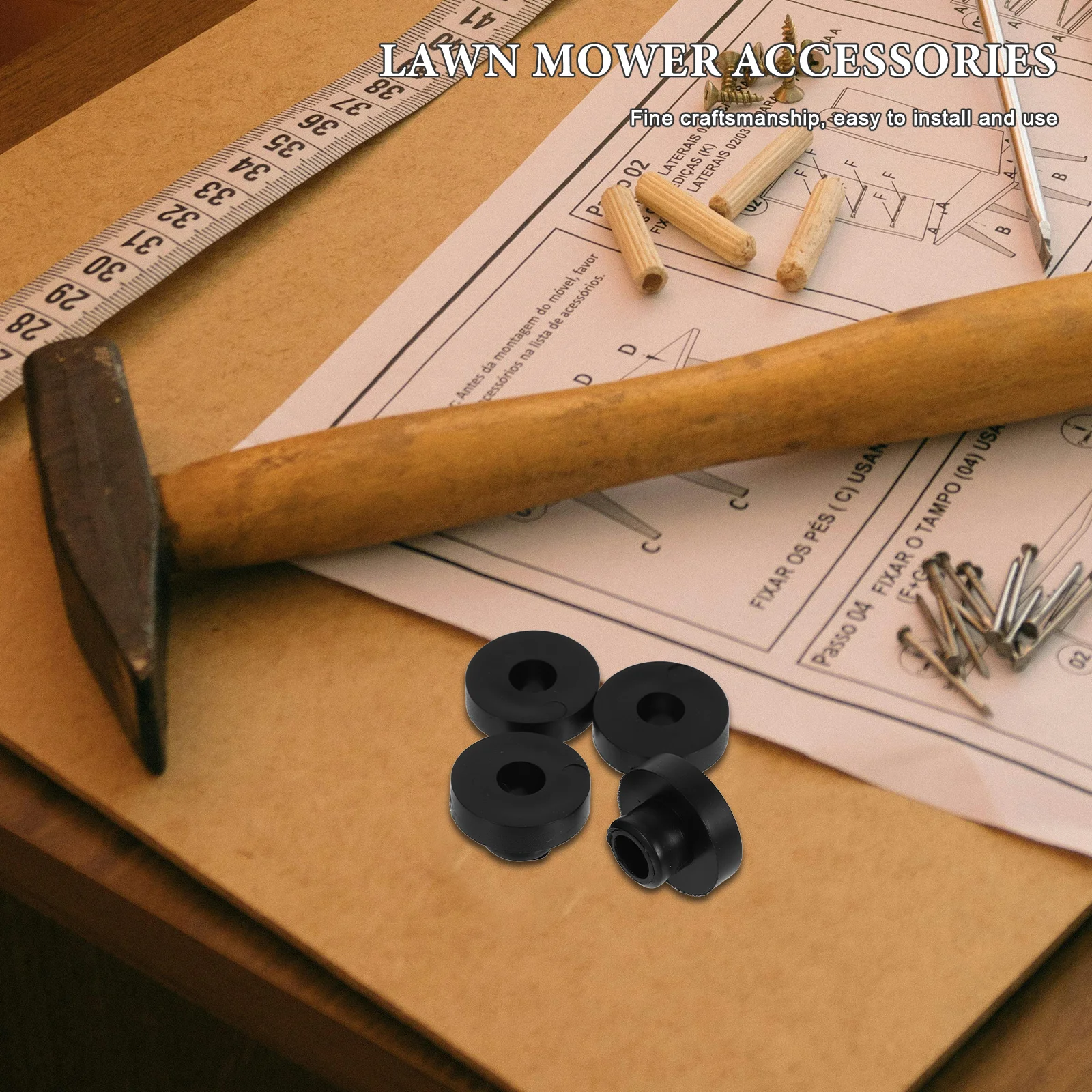 

4pcs Fuel Tank Grommet Bushing Rubber For Lawn Mower Garden Tractor Generator Universal Replacement Agricultural